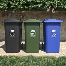 Custom Wheelie Bin Stickers, WHEELIE BIN NUMBERS HOUSE NUMBER CAT
