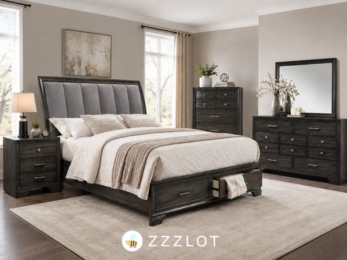 New storage queen king 5pc - new,