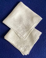 2 x Vintage Floral Embroidered