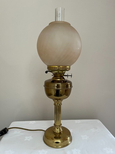 Brass glass globe hurricane - glass,