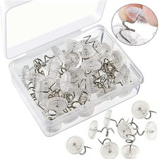 50 X Clear Heads Twist Pins