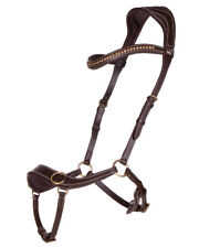 Anatomical Bitless Bridle with Reins Luxury Look Solid Brass Fitting SALE