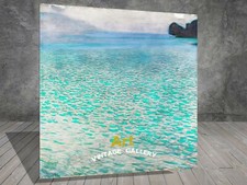 Gustav Klimt Island on Lake Attersee  CANVAS PAINTING ART PRINT WALL SQ 620