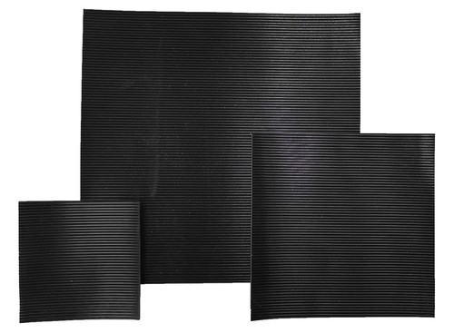Black fine ribbed fluted - fine, ribbed/fluted