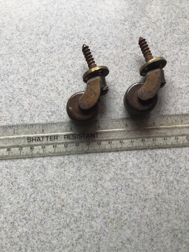 Brass and ceramic castors - ceramic,