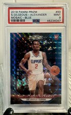 2018-19 Panini Prizm BLUE Mosaic Shai Gilgeous-Alexander #89 (RC) Rookie PSA 9