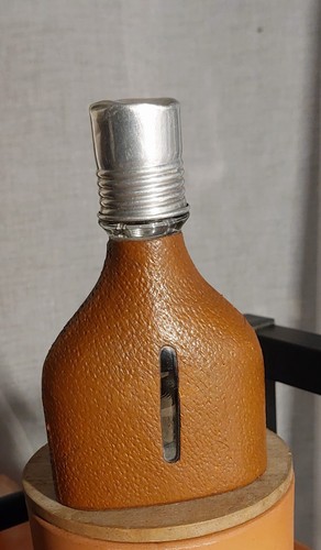 Small vintage hip flask - vintage, glass