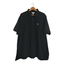 Lacoste Classic Fit Black Polo Shirt Mens US 4XL FR 9 Chest - 54" Excellent Cond