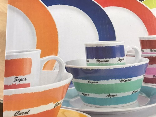 Colours 16pc melamine - colours, set