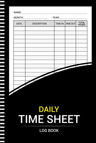Daily time sheet log book - book, work
