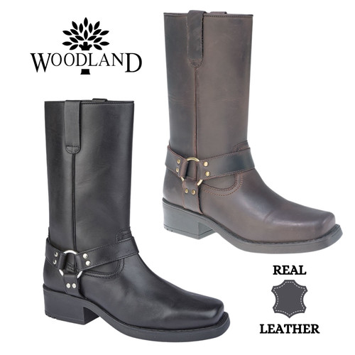 Mens western leather boots - leather,