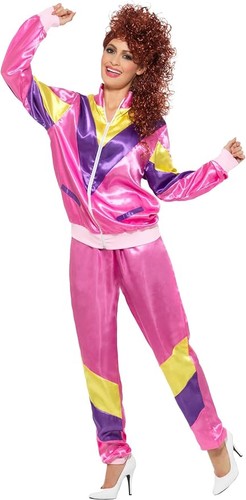 Smiffys ladies pink 80s - pink, shell