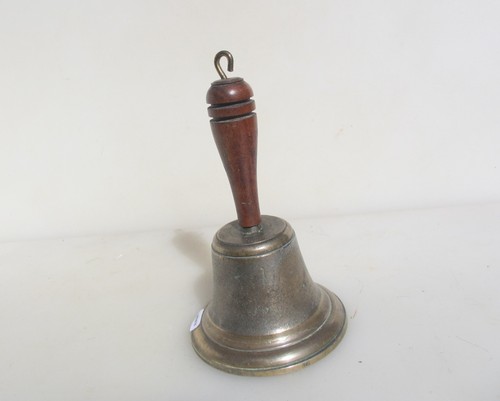Vintage brass hand bell - hand, old