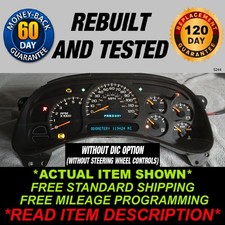 2003-2004 Silverado Sierra Tahoe Suburban Yukon Avalanche Gauge Cluster