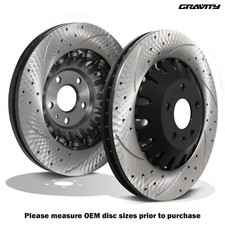 FRONT DRILLED GROOVED 370MM BRAKE DISCS FOR AUDI RS3 8P SPORTBACK 11-13