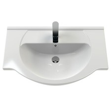 Nuie Mayford 750mm Wash Basin ONLY 1 Tap Hole Sink White Ceramic