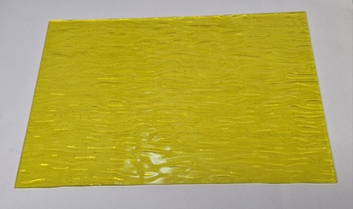 Piece yellow stained glass - stained,