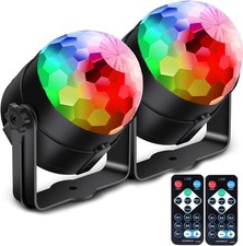 Disco Lights,360°Rotation Sound Activated Disco Ball Lights with 4M/13ft USB Pow