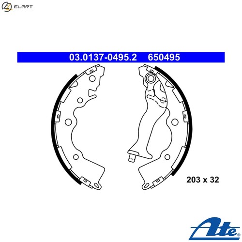 Brake shoe set - shoe, 03.0137-0495.2