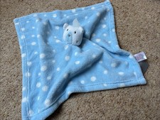 Primark Early Days Blue Spot Bear Comforter Soft Toy.