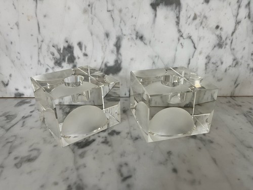 Pair rosenthal crystal - of,