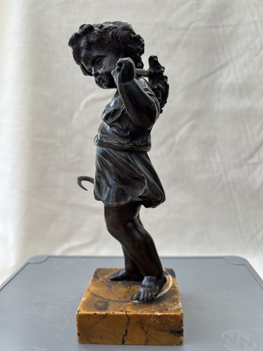 Pair antique bronze putti - antique,