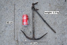 old vintage iron boat fisherman anchor 40 cm / 1.5  kg - FREE POSTAGE