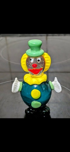 Murano art glass clown - murano,
