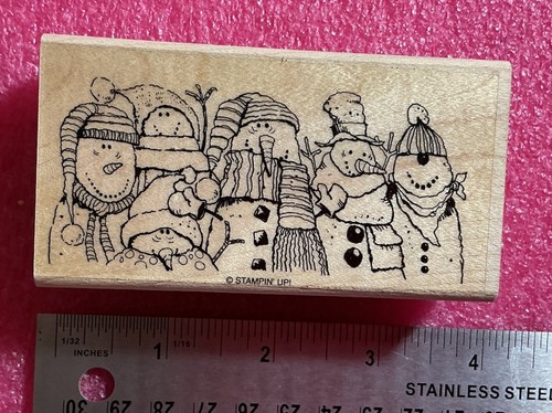 Stampin red rubber - up,