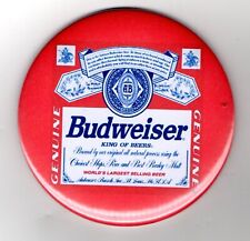 Budweiser Jumbo Fridge Magnet Beer Mat Bar Ale  3" 75mm blade Sub pub Bud 