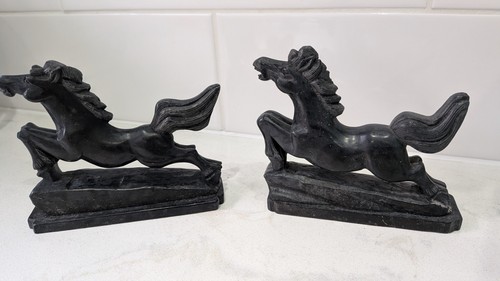 Pair vintage soapstone - pair, of