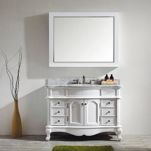 White vanity unit traditional - vanity,