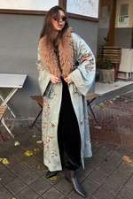 ZARA NEW WOMAN BELTED FAUX FUR