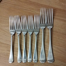 7 x Walker and Hall silver