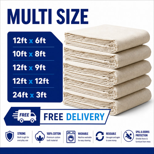 Cotton dust sheet - cotton, heavy