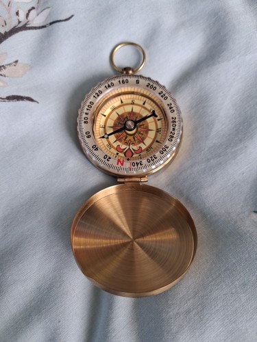 Pocket compass antique gold - antique,