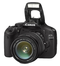 Canon EOS 550D camera with 18-55mm lens 