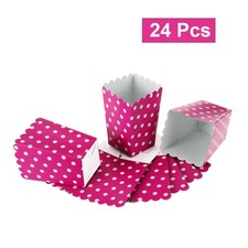  24 Pcs Popcorn Tubs Plastic Bucket Candy Holder Christmas Movie Night Supplies