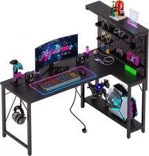 Shaped gaming desk with - l,