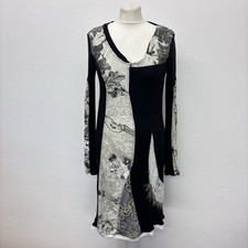 Elisa Cavaletti Dress Size Medium Black Knit Lace Pattern Lined