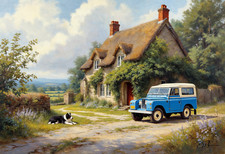 Framed signed print of a