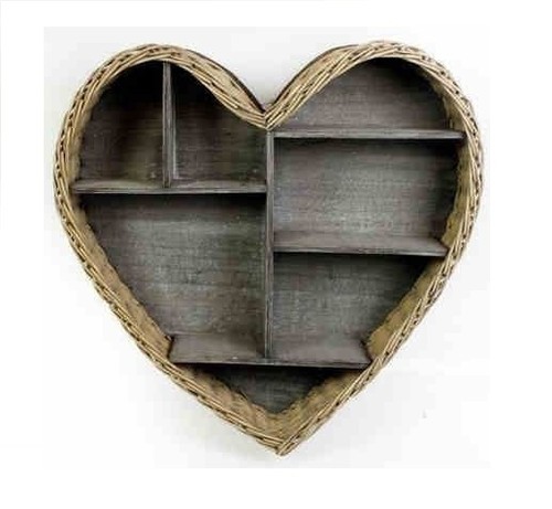 Wicker wooden heart shape - wicker,