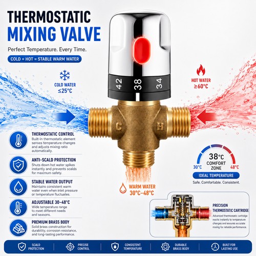 Brass thermostatic tempering - thermostatic,