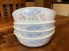 Vintage Pyrex Blue Iris Milk