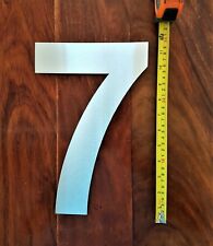 12"or 6" floating Arial house/front door numbers 2mm brushed stainless steel