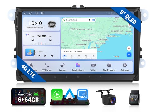 Qled car stereo radio - qled, 6+64