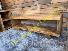 TV Stand/TV Unit Chunky Rustic Handmade Reclaimed Furniture