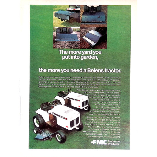 Lawn mowers 1975 print fmc - lawn,
