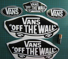 VANS STICKERS SCOOTER SKATEBOARD BMX IN-LINE HALF PIPE STUNT 70MIC THICK  