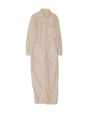 TED BAKER Womens Long Sleeve Jumpsuit Size 4 Large W32 L26 White CV04